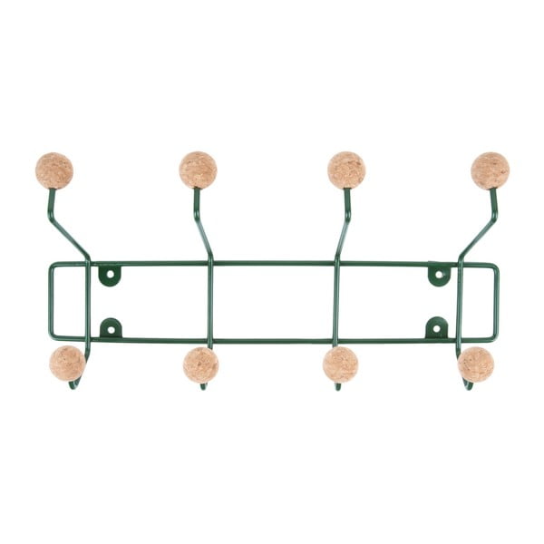 Zielony wieszak ścienny z brązowymi elementami PT LIVING Saturnus, dł. 34 cm