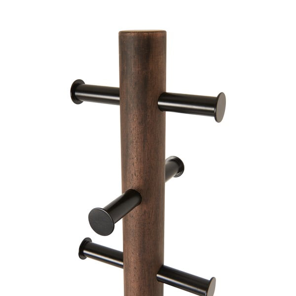 Czarny wieszak z drewna kauczukowego Pillar – Umbra-image-4