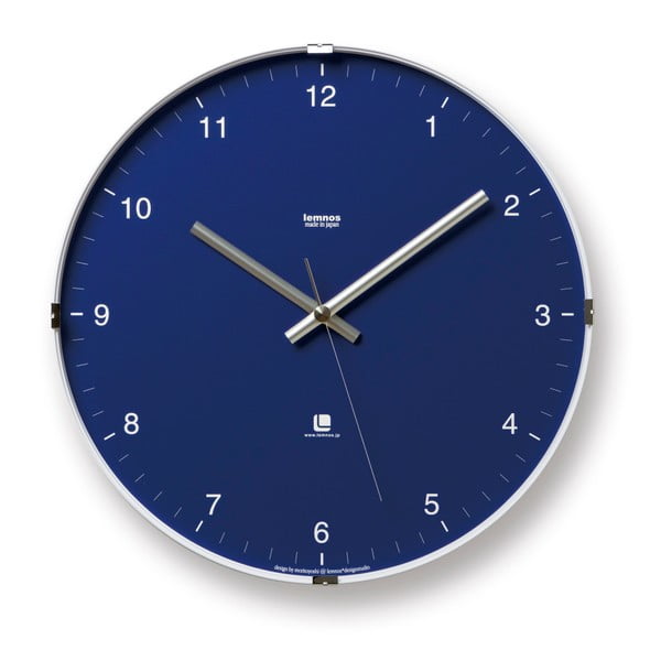 Niebieski zegar Lemnos Clock North, ⌀ 32 cm