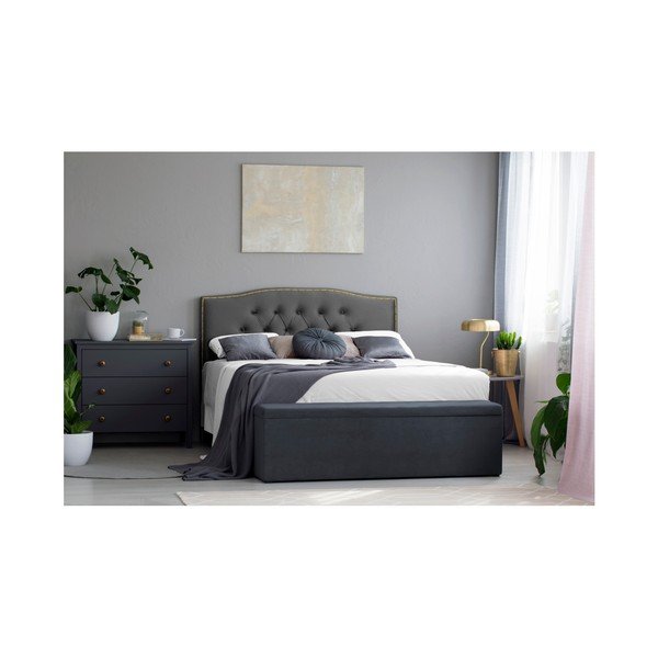 Srebrnoszary zagłówek łóżka Mazzini Sofas Cloves, 140x120 cm-image-2