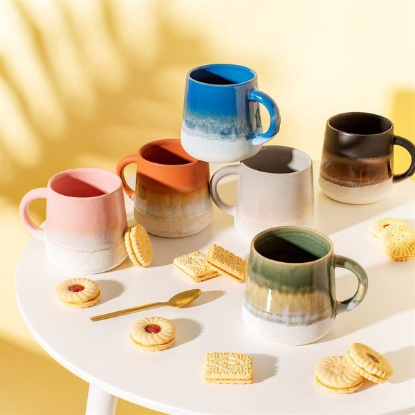 Zielony kamionkowy kubek Sass & Belle Mojave, 450 ml-image-2