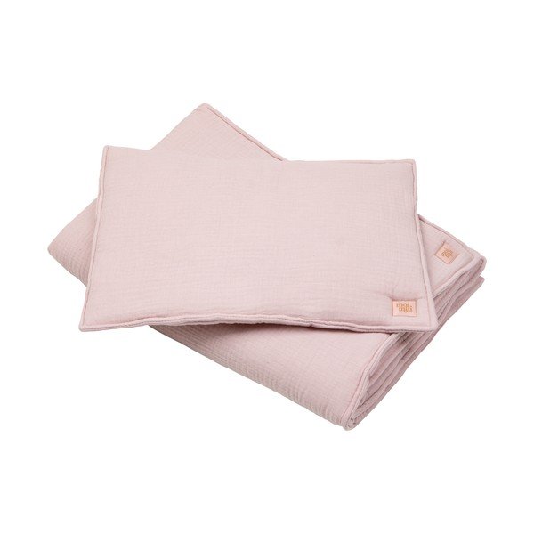 Różowy muślinowy komplet pościeli do łóżeczka Baby Pink – Moi Mili-image-1