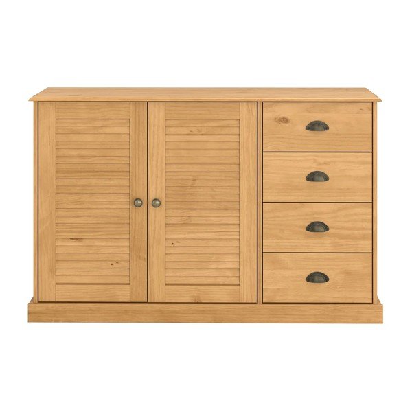 Komoda z litego drewna sosnowego w jasnym naturalnym kolorze 125x80x38 cm Edith – Støraa