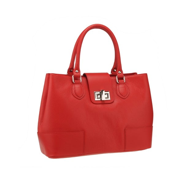 Czerwona skórzana torebka Florence Bags Tabit