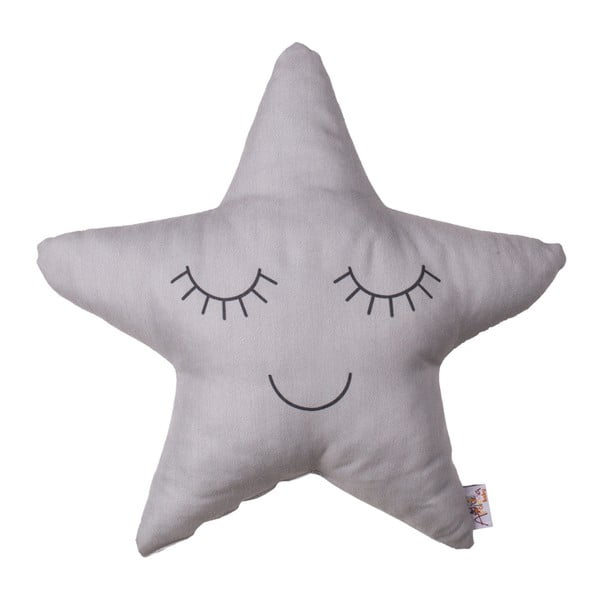Szara poduszka dziecięca z domieszką bawełny Mike & Co. NEW YORK Pillow Toy Star, 35x35 cm
