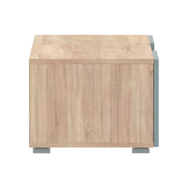 Szara szafka pod TV w dekorze dębu 140x31 cm Podium − TemaHome -image-3