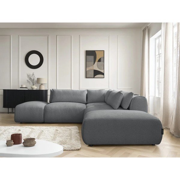 Ciemnoszary częściowo rozkładany narożnik modułowy Jana – Bobochic Paris-image-1