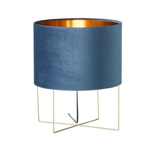 Niebieska lampa stołowa Fischer & Honsel Aura, wys. 43 cm