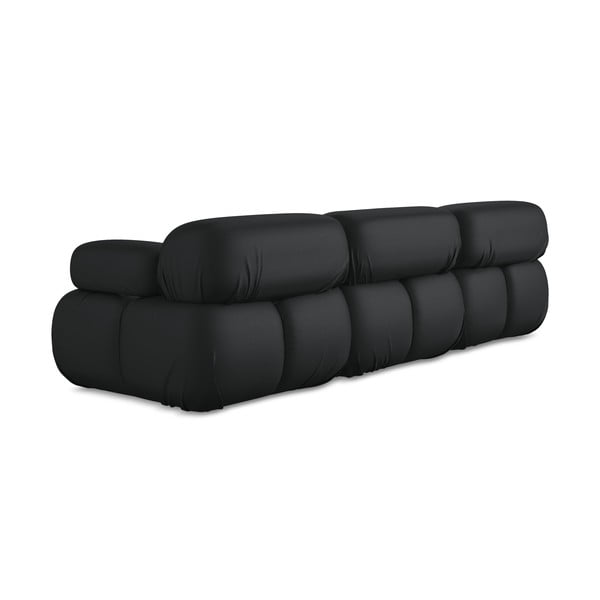 Czarna sofa modułowa z imitacji skóry 285 cm Lokua – Makamii-image-4