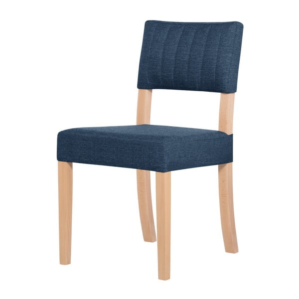 Granatowe krzesło z brązowymi nogami Ted Lapidus Maison Néroli