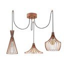 Lampa wisząca w kolorze miedzi z metalowym kloszem Mezopotamya – Opviq lights