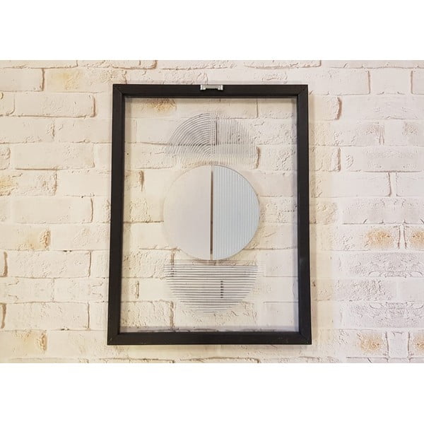 Szklany obraz w czarnej ramie Vavien Artwork Shapes II., 32x42 cm-image-3