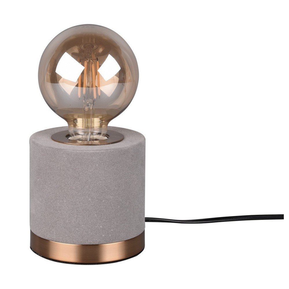 Szara aksamitna lampa stołowa (wysokość 11 cm) Judy – Reality