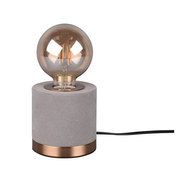 Szara aksamitna lampa stołowa (wysokość 11 cm) Judy – Reality