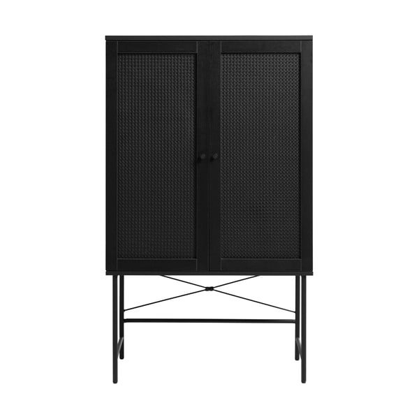 Czarna szafka w dekorze dębu 80x135 cm Pensacola – Unique Furniture