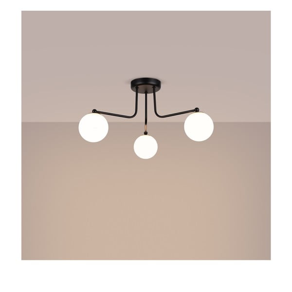 Czarno-biała lampa sufitowa Beam – Sollux-image-1