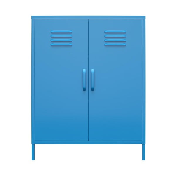 Niebieska metalowa szafka Novogratz Cache, 80x102 cm