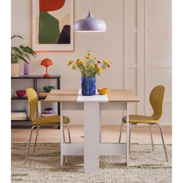 Rozkładany stół z blatem w dekorze dębu 76x28 cm Papillon – TemaHome-image-1
