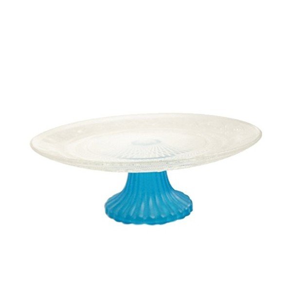 Patera na tort Fluo Alzata Blue, 25 cm