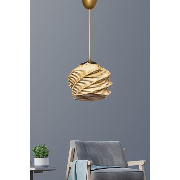 Jasnobrązowa lampa wisząca ø 20 cm – Opviq lights-image-4