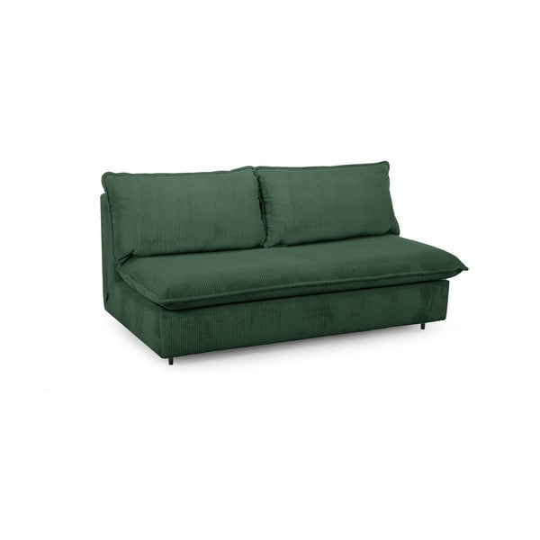 Zielona sztruksowa rozkładana sofa 184 cm Isadora – Bobochic Paris-image-2