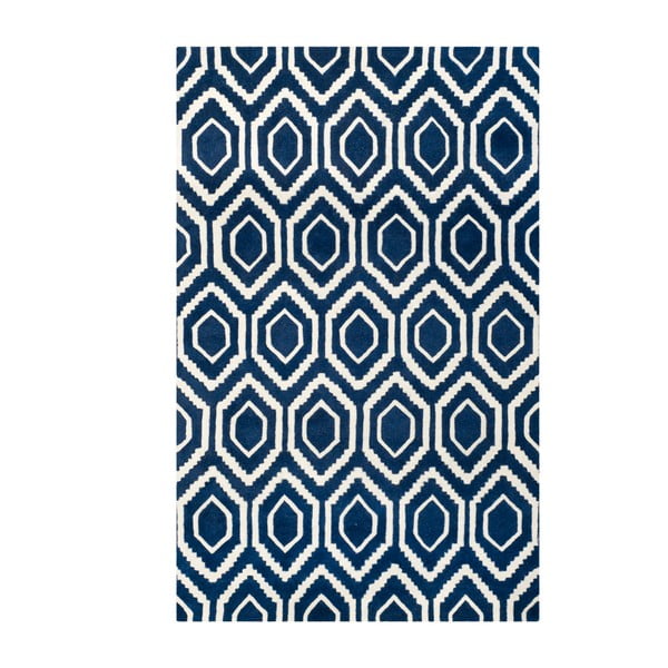 Wełniany dywan Safavieh Essex Navy, 274x182 cm