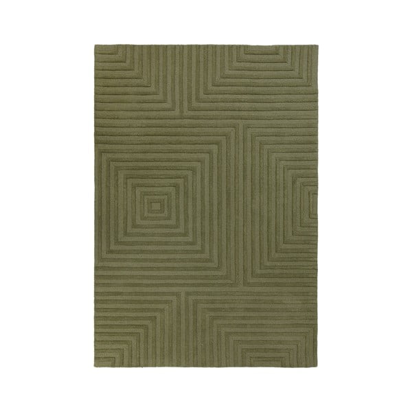 Zielony wełniany dywan Flair Rugs Estela, 160x230 cm