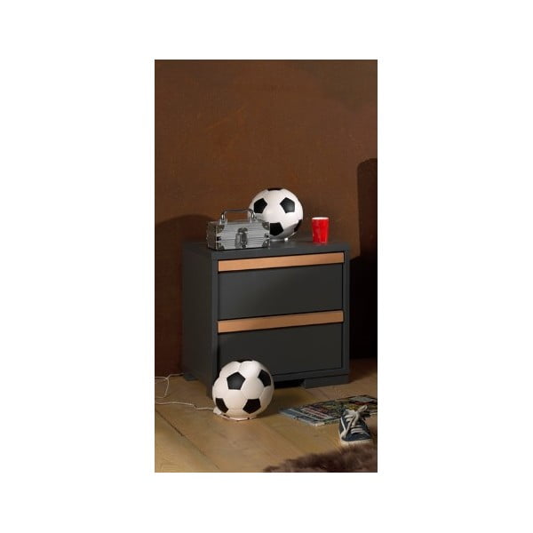 Ciemnoszara dziecięca szafka nocna London – Vipack-image-4