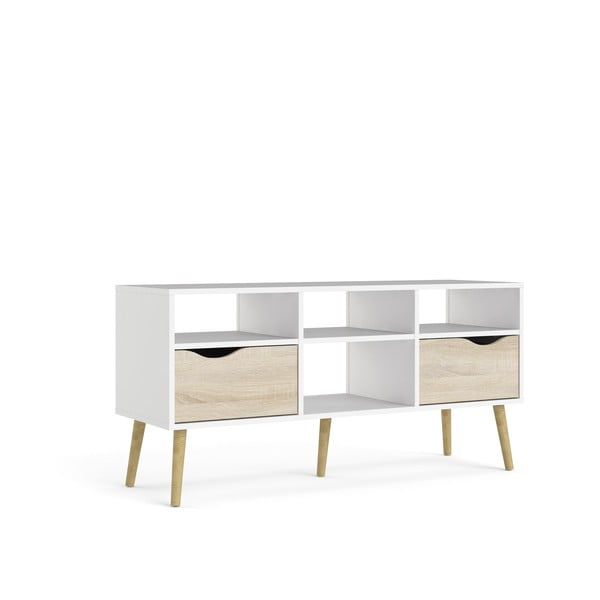 Biała szafka pod TV Tvilum Oslo, 117 x 57 cm-image-1