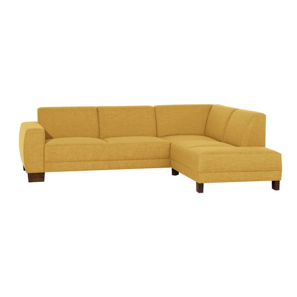 Żółta sofa narożna prawostronna Max Winzer Blackpool