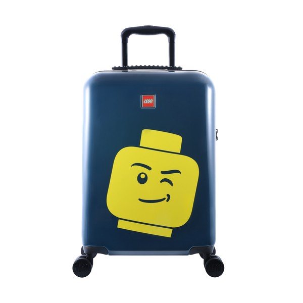 Niebieska walizka na kółkach LEGO® Luggage Minifigure Head 20"