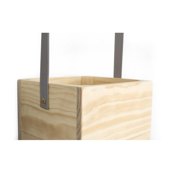 Doniczka wisząca z drewna jodłowego Surdic Colgante, 17x62 cm-image-3