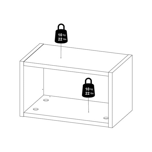 Wielopoziomowa półka w dekorze dębu w naturalnym kolorze 44 cm Roomers – Tvilum-image-3