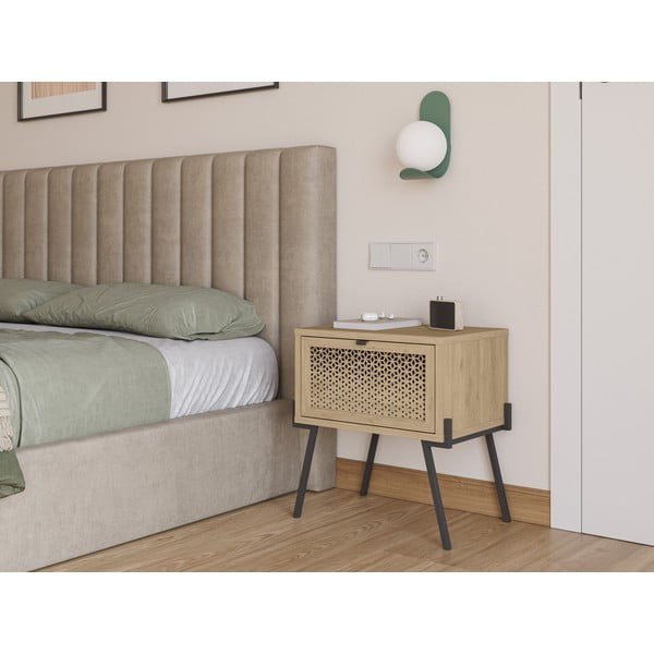 Szafka nocna w dekorze dębu Ecrin – Marckeric-image-1