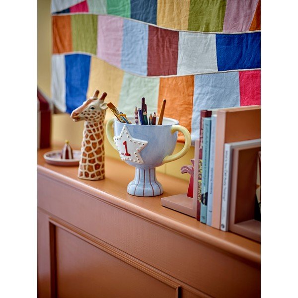 Ceramiczna ręcznie malowana osłonka na doniczkę Trophy – Bloomingville Mini-image-4