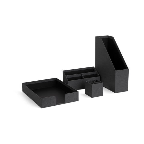 Kartonowe organizery zestaw 4 szt. Hugo Canvas Paper Laminate – Bigso