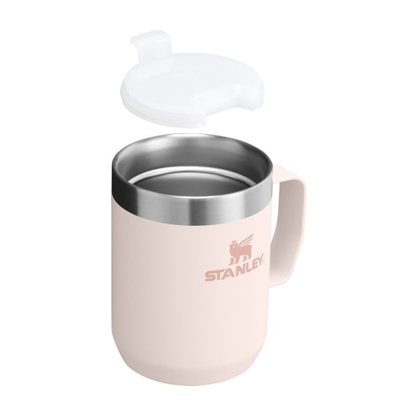 Jasnoróżowy kubek termiczny ze stali nierdzewnej 230 ml Stay-Hot Camp Mug Rose Quartz – Stanley-image-2