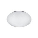 Biała okrągła lampa sufitowa LED Reality Putz, średnica 27 cm