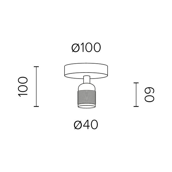 Czarna lampa sufitowa z oprawką żarówki w kolorze złota Sotto Luce Uno-image-4