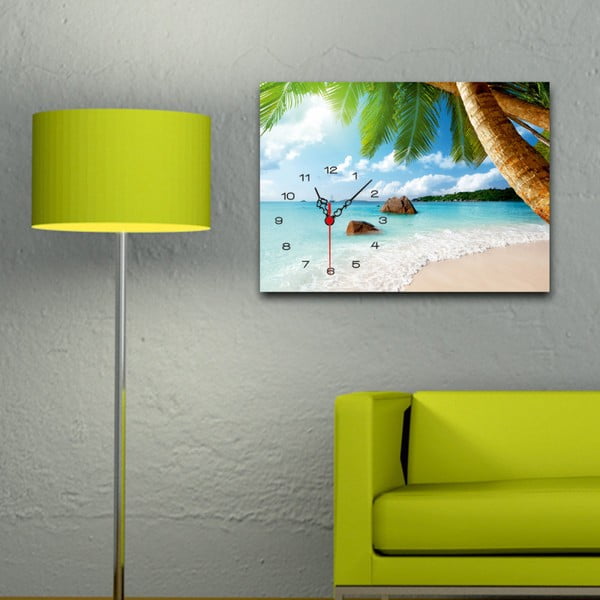 Zegar w obrazie Tropical Paradise Palm-image-1