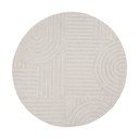 Wełniany okrągły dywan tkany ręcznie w kolorze kości słoniowej ø 160 cm Zen Garden – Flair Rugs