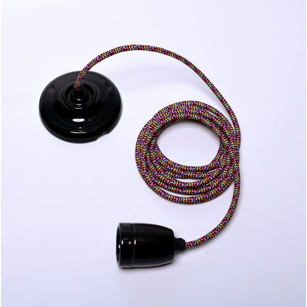 Kolorowy kabel z czarną oprawką Filament Style Diamond