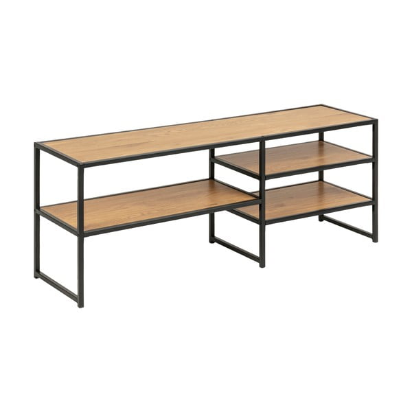 Czarno-naturalna szafka pod TV w dekorze dębu 120x46 cm Seaford – Actona-image-2