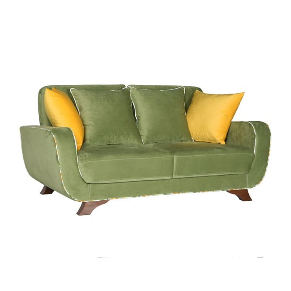 Zielona sofa 2-osobowa Sinkro Frank