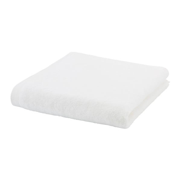 Biały ręcznik z domieszką bawełny Aquanova Riga, 100x150 cm
