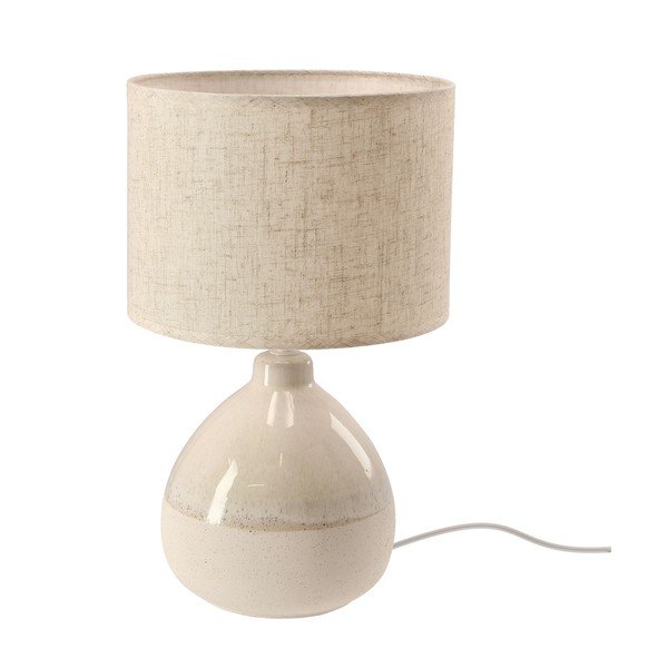 Beżowa lampa stołowa z tekstylnym kloszem (wysokość 41 cm) Ardo – Candellux Lighting-image-3