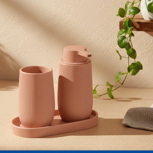 Brązowy organizer łazienkowy ceramiczny Fablo – Wenko-image-1