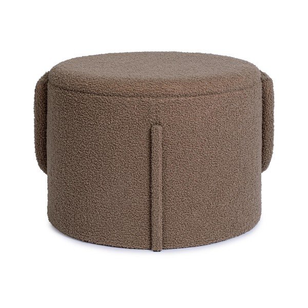 Szarobrązowy puf z materiału bouclé Anthea – Yes Everyday-image-4