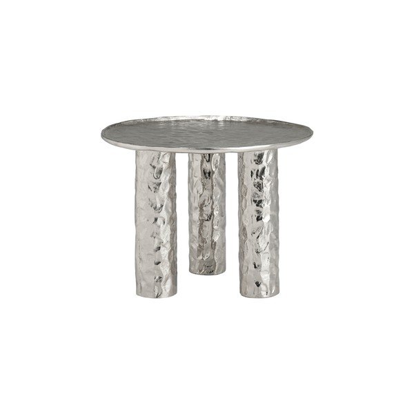 Aluminiowy okrągły stolik w kolorze srebra ø 60 cm Art – Ellos Home