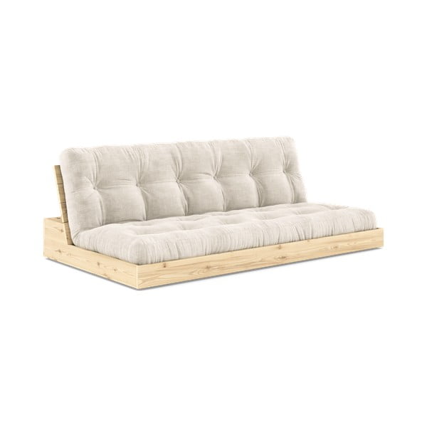 Biała sztruksowa rozkładana sofa 196 cm Base – Karup Design
